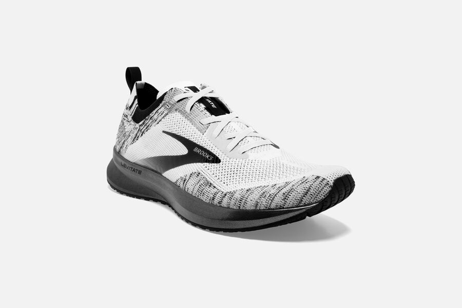 Brooks Levitate 4 Road Running Shoes - Womens - White/Black - AW5836179